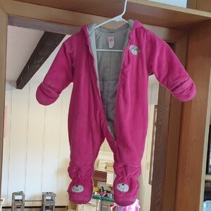Carter's Pink Fleece Footed One Piece